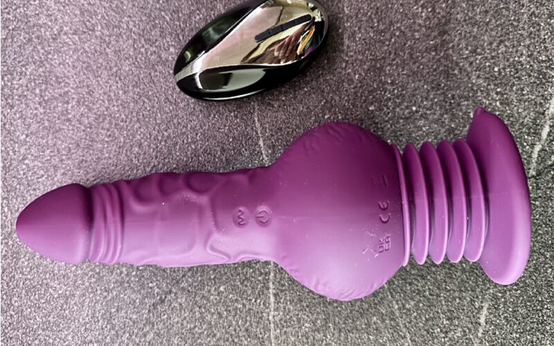 fialový přirážecí vibrátor basic x merlin